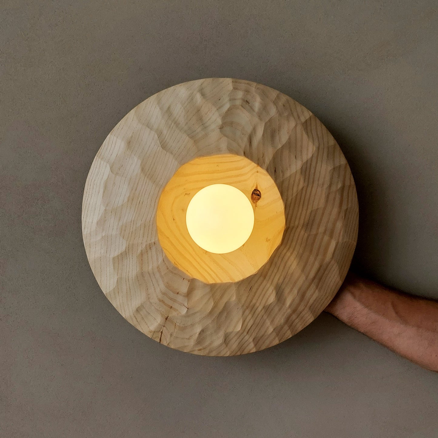 "There is no light without shadow" | Pine Wall Lamp