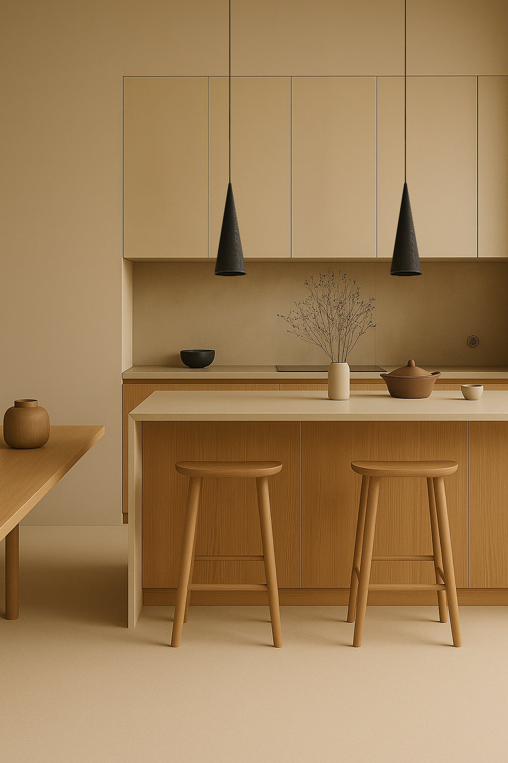 Não há luz sem Sombra | Candeeiro Cónico Suspenso Queimado